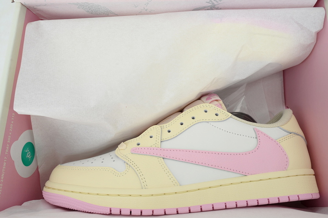 Travis Scott x Air Jordan 1 Retro Low 'Muslin Pink' - Image 8