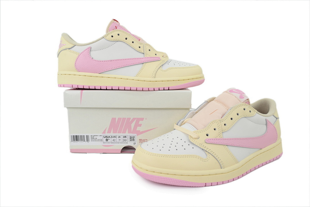 Travis Scott x Air Jordan 1 Retro Low 'Muslin Pink' - Image 10