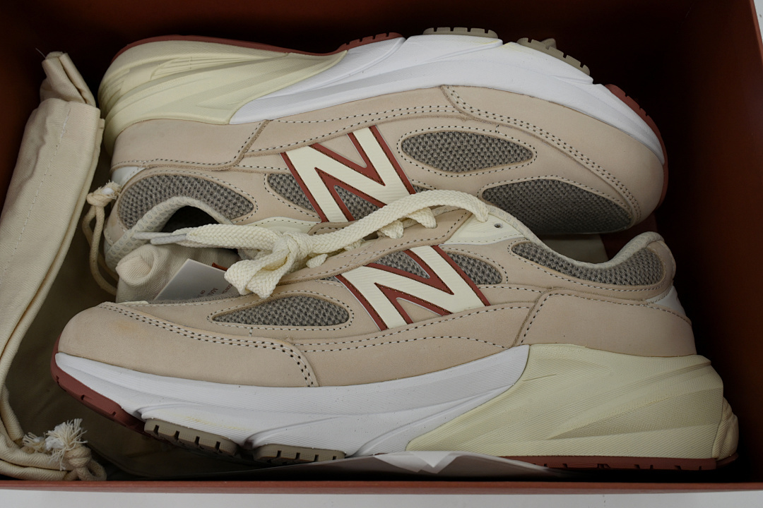 Grey LO6 NB U990LO6 New Balance Loro Piana x 990v6 Made in USA 'Raw Cashew' - Image 2