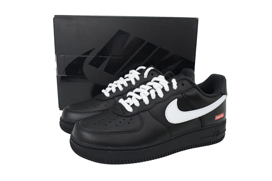 Nike Supreme x Air Force 1 Low Black Warrior Black And White - Image 7