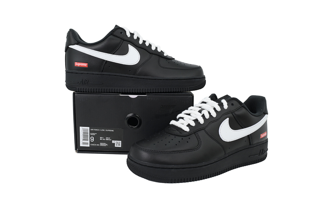 Nike Supreme x Air Force 1 Low Black Warrior Black And White - Image 9