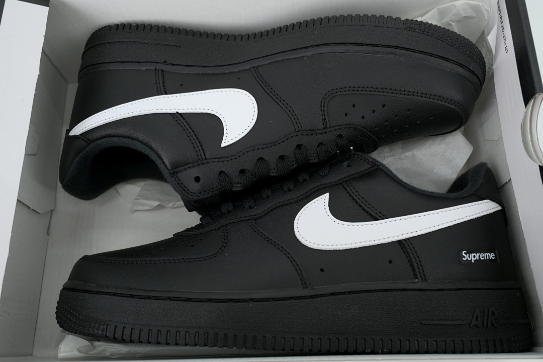 Nike Supreme x Air Force 1 Low 'Box Logo - Black White' - Image 6