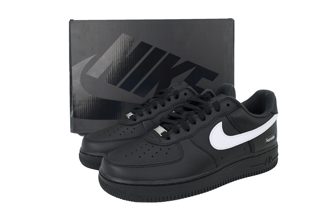 Nike Supreme x Air Force 1 Low 'Box Logo - Black White' - Image 9