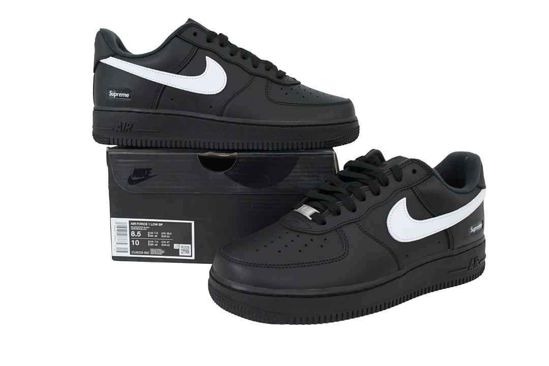 Nike Supreme x Air Force 1 Low 'Box Logo - Black White' - Image 11