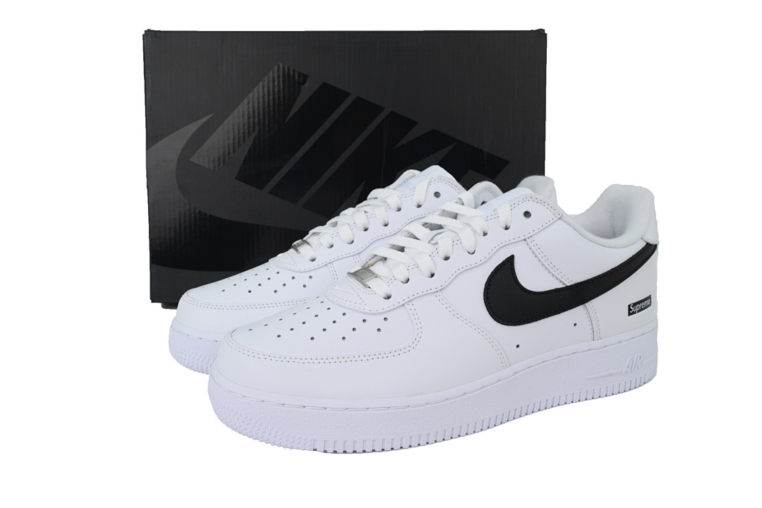 Nike Supreme x Air Force 1 Low 'Box Logo - White Black' - Image 6